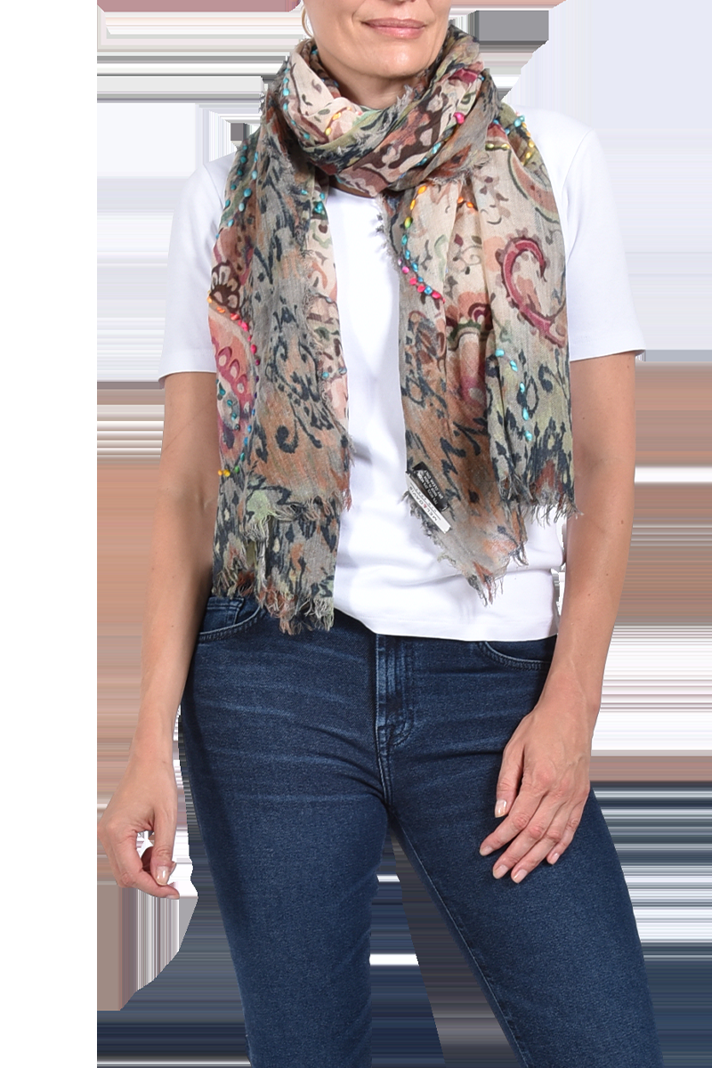 MEL&DAVIS Bestickter Wollschal mit Paisleymuster von MEL&DAVIS Vatertagsangebot