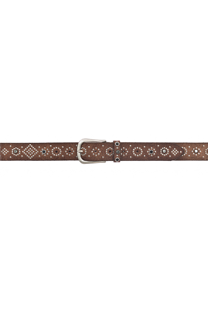 B.BELTS Gürtel mit silbernen Nieten "MEA" von B.BELT Heißer Verkauf