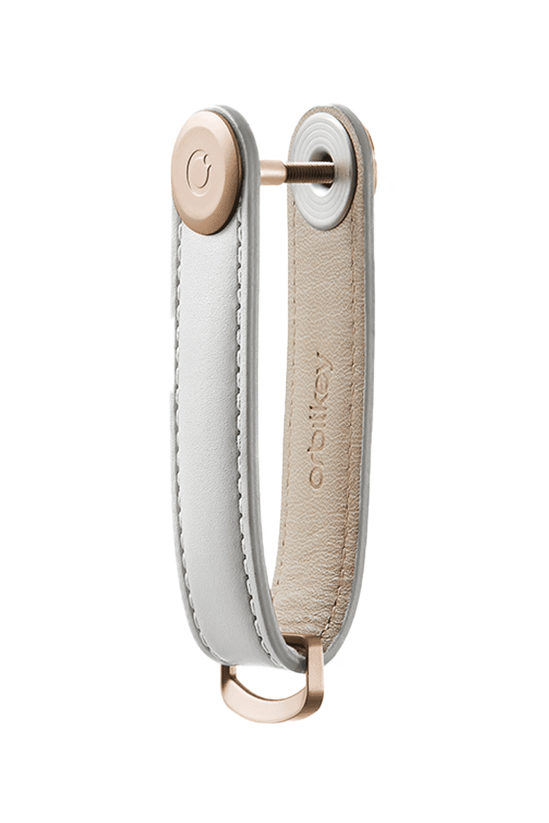 ORBITKEY Schlüsselorganisator aus Leder „Orbitkey 2.0“, Platin Riesige Ersparnisse