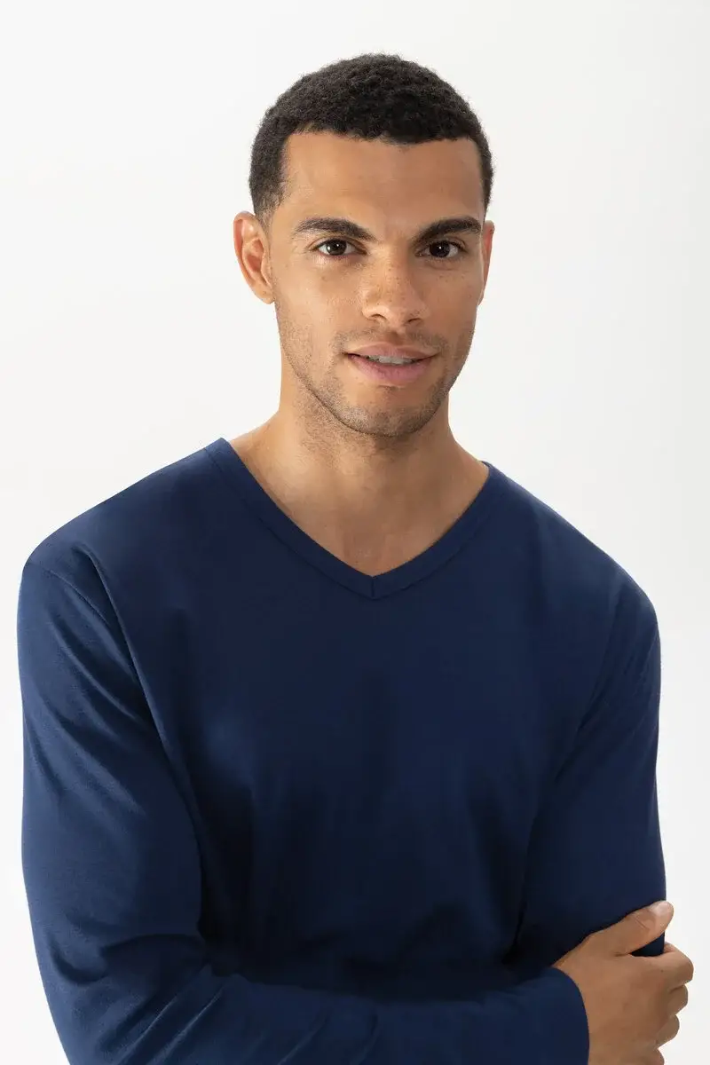 Merxx Langarm-T-Shirt Serie Solid Night Zeitlich begrenztes Angebot