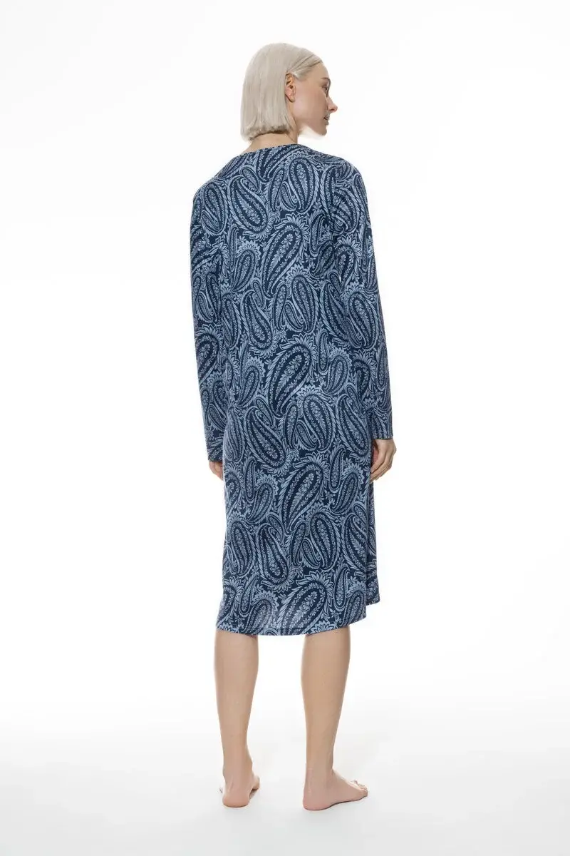 Merxx Nachthemd langarm Serie Floral Paisley Versandkostenfrei