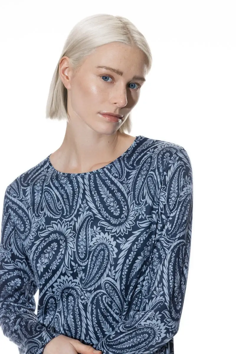 Merxx Nachthemd langarm Serie Floral Paisley Versandkostenfrei