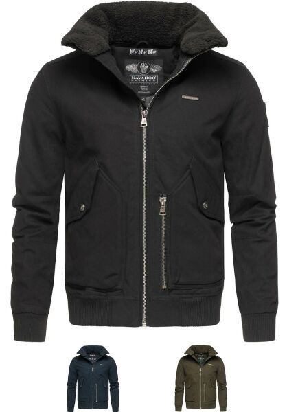 Navahoo Navahoo Herren Piloten Jacke mit Stehkragen Fabrikverkauf