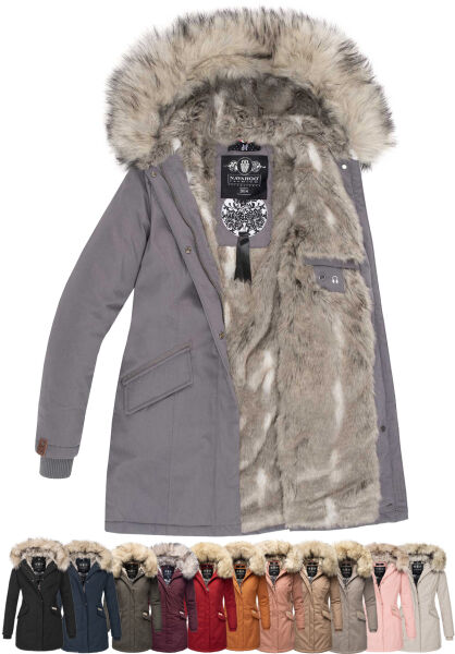 Navahoo Navahoo Cristal Damen Winterjacke Parka mit Kunstfell Neueste Mode