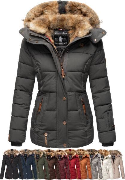 Navahoo Nekoo warm gefütterte Damen Winterjacke mit Kunstfell 50% Rabatt mit kostenlosem Versand