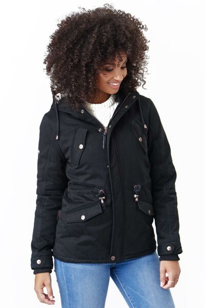 Navahoo Manolya Damen Parka Winterjacke mit Teddyfell Schlussverkauf