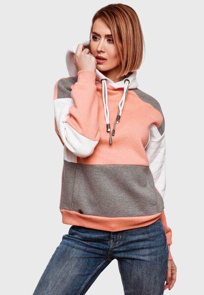 Navahoo Navahoo Babykätzchen Damen Blocking Color Hoodie Kapuzenpullover Preisnachlass