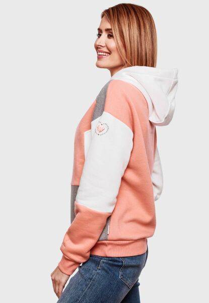 Navahoo Navahoo Babykätzchen Damen Blocking Color Hoodie Kapuzenpullover Preisnachlass