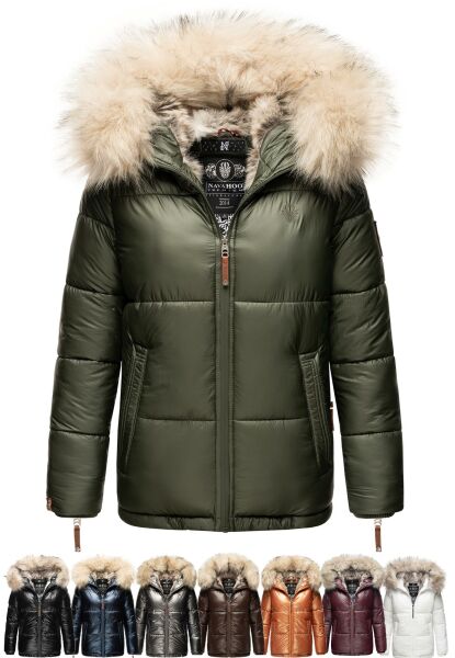 Navahoo Navahoo Tikunaa Damen Winterjacke mit Kapuze und Kunstfellkragen 2025