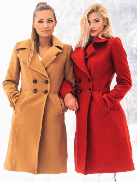 Navahoo Navahoo Wooly Damen Trenchcoat Winter Mantel im Angebot