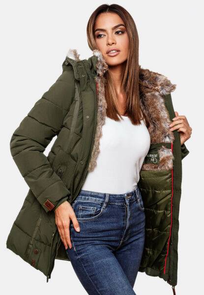 Navahoo Damen Winterjacke mit Kapuze Neueste Mode
