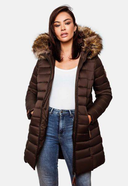 Navahoo Rose Damen Lange Winter Steppjacke Neueste Stile