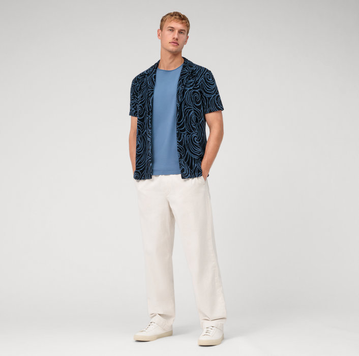 Oblymp Casual WirkT-Shirt, Rauchblau Riesige Rabatte