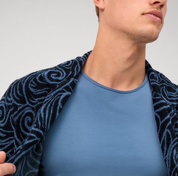 Oblymp Casual WirkT-Shirt, Rauchblau Riesige Rabatte