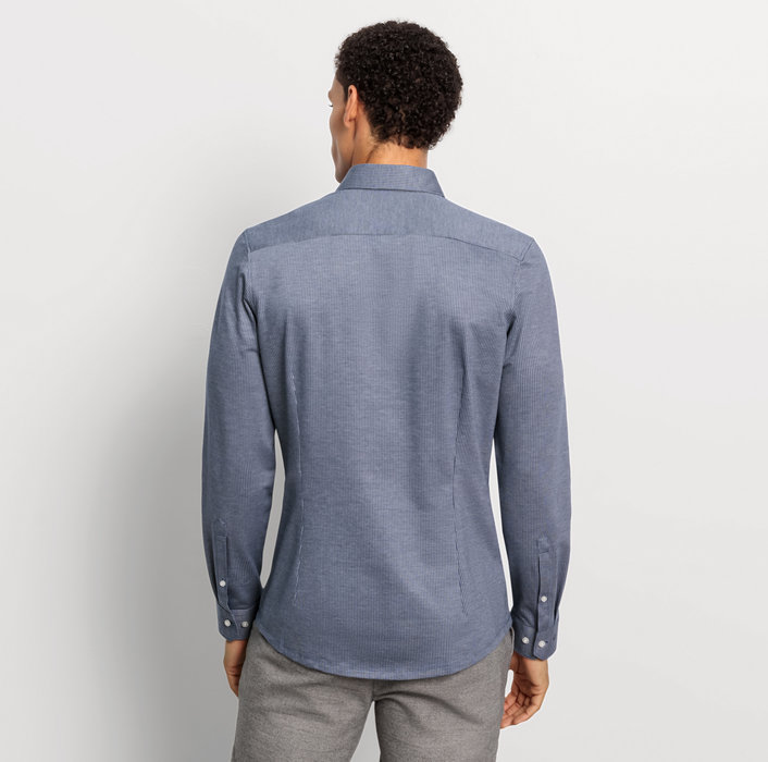 Oblymp No. Six 24/SevenBusinesshemd, super slim, Modern Kent, Marine Kostenloser Versand international