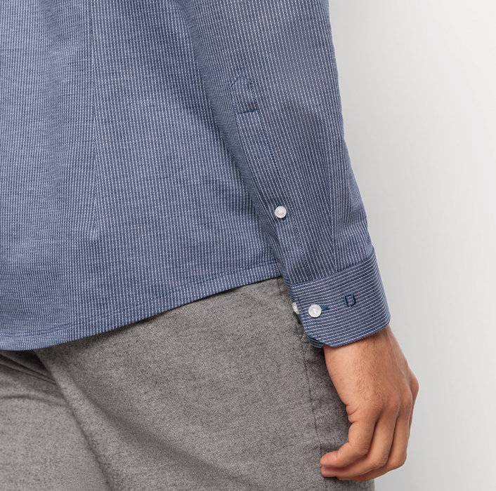 Oblymp No. Six 24/SevenBusinesshemd, super slim, Modern Kent, Marine Kostenloser Versand international
