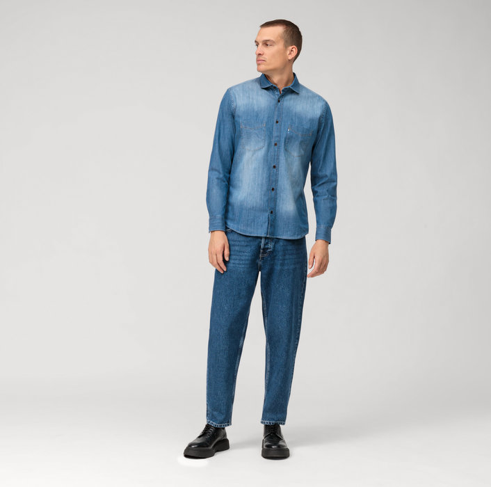 Oblymp CasualFreizeithemd, regular fit, Kent, Blau Speichern exportieren