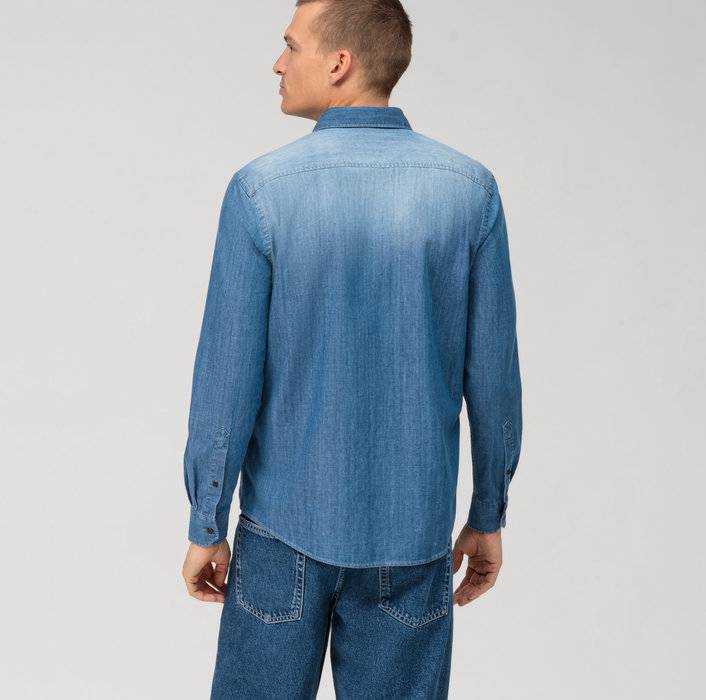 Oblymp CasualFreizeithemd, regular fit, Kent, Blau Speichern exportieren