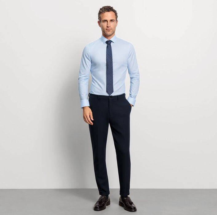 Oblymp No. SixBusinesshemd, super slim, Modern Kent, Bleu Black Friday Preise