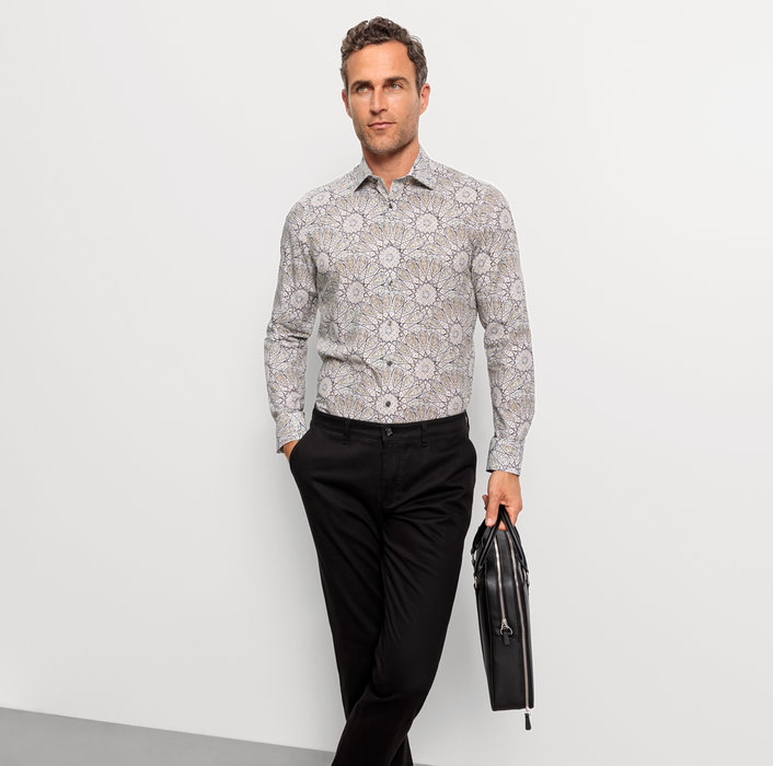 Oblymp Level FiveBusinesshemd, body fit, New York Kent, Oliv Online