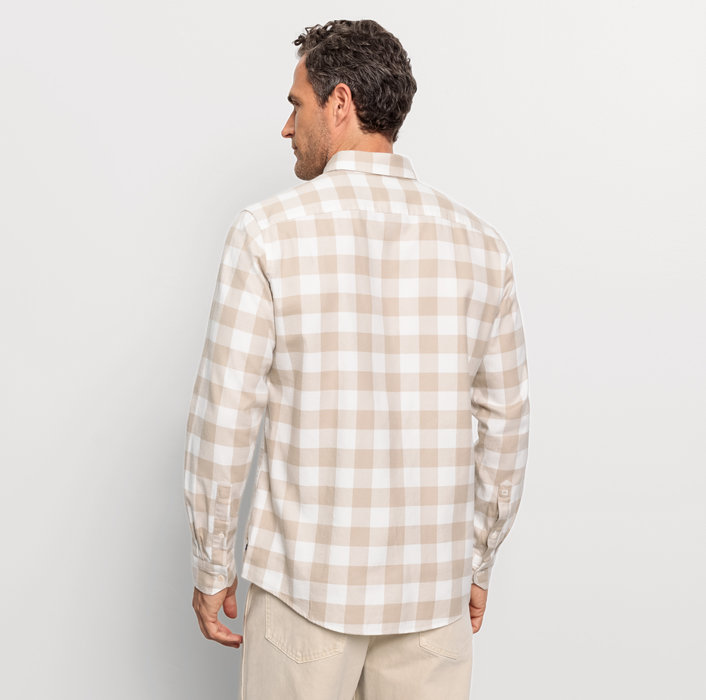 Oblymp Casual, Freizeithemd, regular fit, Button-down, Beige Jubiläumsangebot