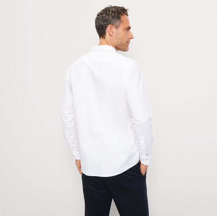 Oblymp Casual, Freizeithemd, regular fit, Button-down, Weiß Heißer Verkauf