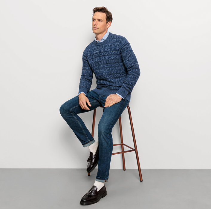 Oblymp Casual Strick, Pullover, Marine Kauf eins, bekomm eins gratis