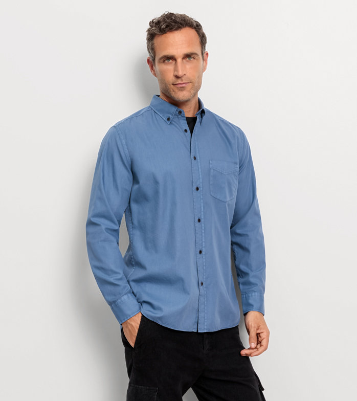 Oblymp Casual, Freizeithemd, regular fit, Button-down, Marine JETZT KAUFEN
