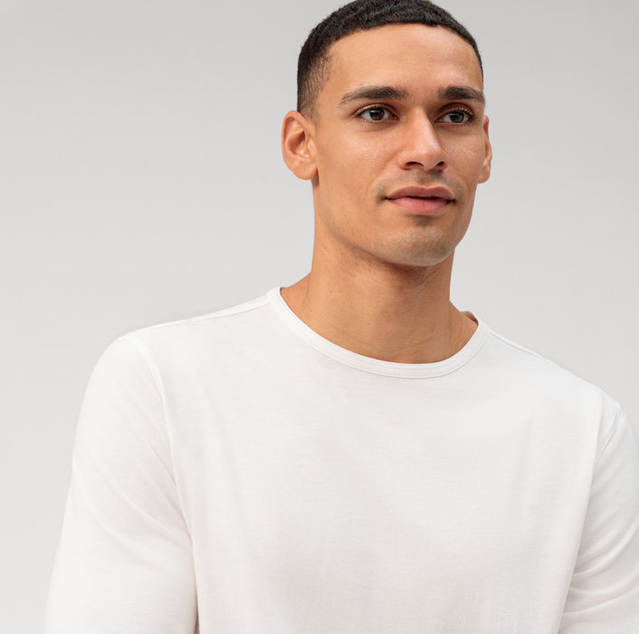 Oblymp Casual Wirk, Longsleeve, Off White Günstig kaufen