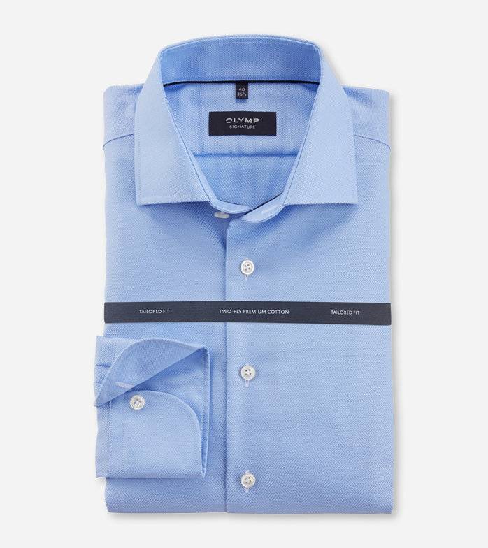 Oblymp SIGNATURE, Businesshemd, tailored fit, SIGNATURE Kent, Bleu Preisnachlass