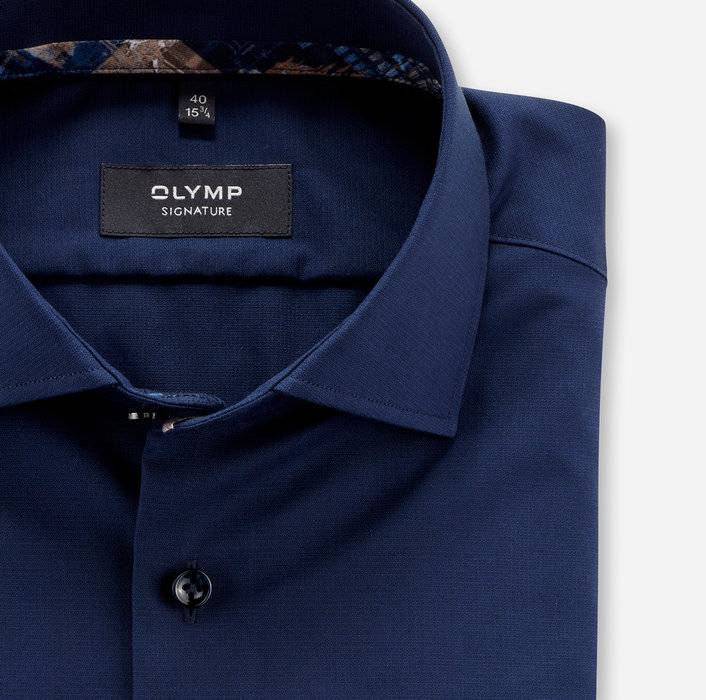 Oblymp SIGNATURE, Businesshemd, tailored fit, SIGNATURE Kent, Nachtblau Black Friday