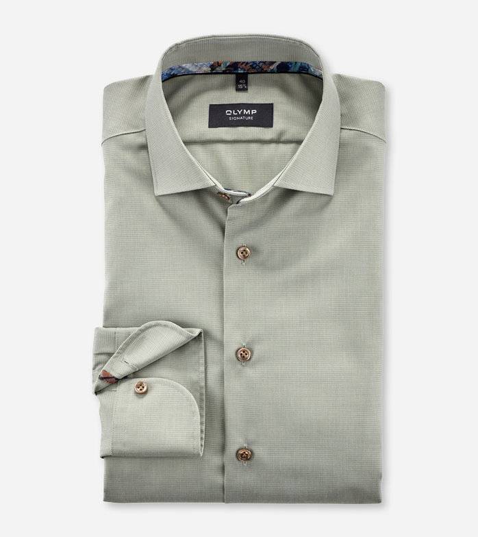 Oblymp SIGNATURE, Businesshemd, tailored fit, SIGNATURE Kent, Hellgrün Cyber Monday
