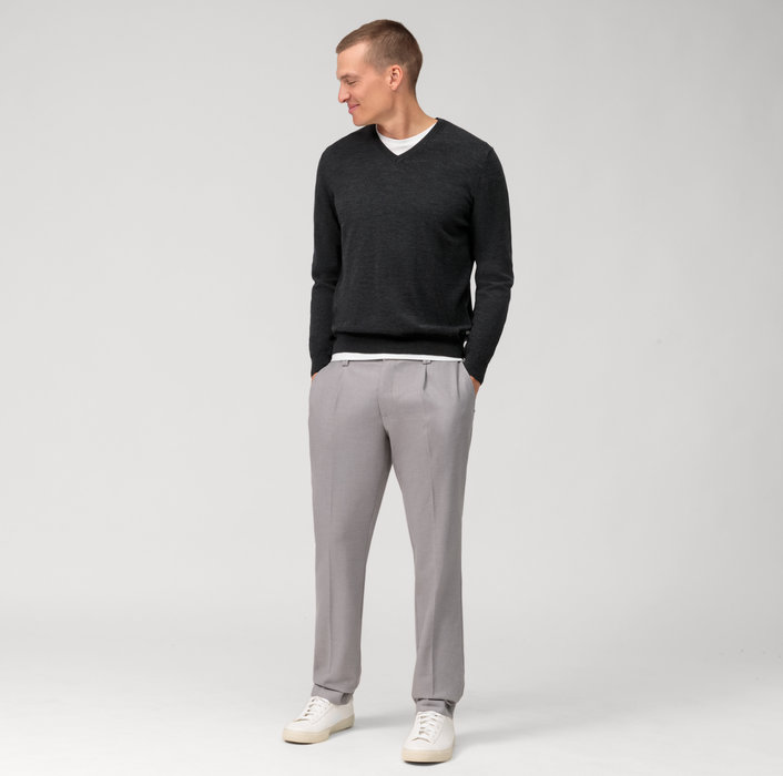 Oblymp Casual Strick, Pullover, Graphit Heißer Verkauf