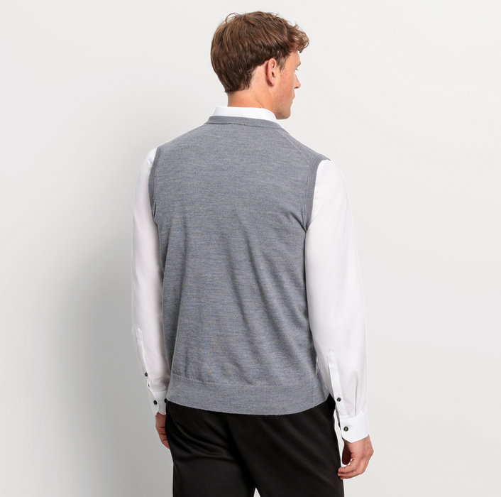 Oblymp Casual Strick, Pullunder, Silbergrau Neueste Mode