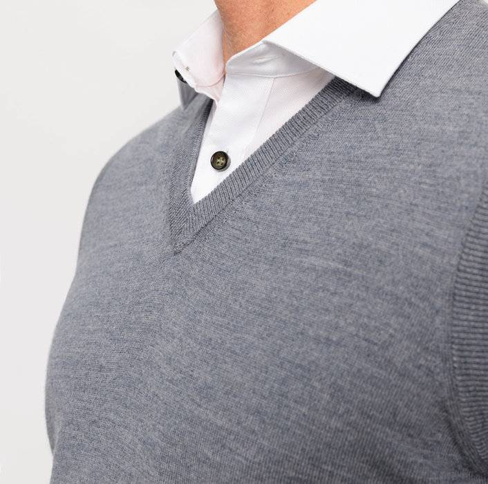 Oblymp Casual Strick, Pullunder, Silbergrau Neueste Mode