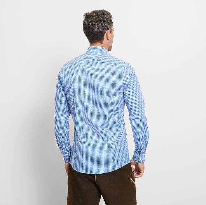 Oblymp Level Five, Businesshemd, body fit, Button-down, Royal Riesige Ersparnisse