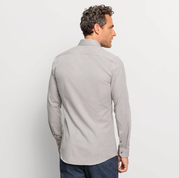 Oblymp No. Six 24/Seven, Businesshemd, super slim, Modern Kent, Oliv Sonderangebot der Fabrik
