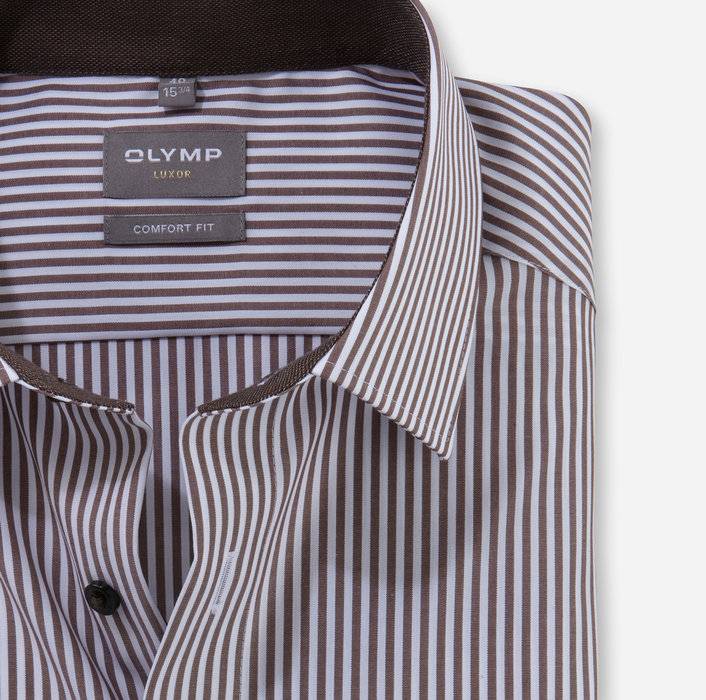 Oblymp Luxor, Businesshemd, comfort fit, New Kent, Braun Discount Store für neue Produkte
