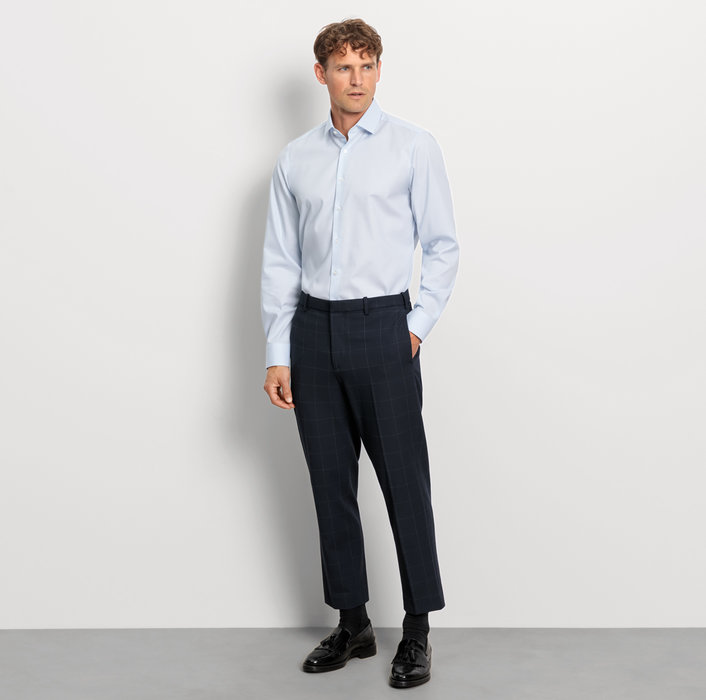 Oblymp Level Five, Businesshemd, body fit, Modern Kent, Bleu Speichern exportieren