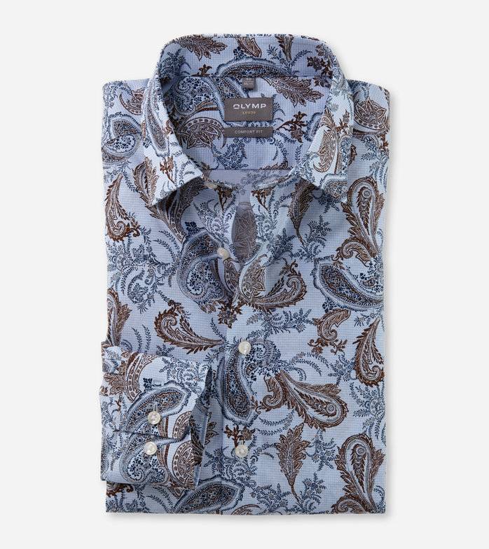 Oblymp Luxor, Businesshemd, comfort fit, New Kent, Bleu Outlet