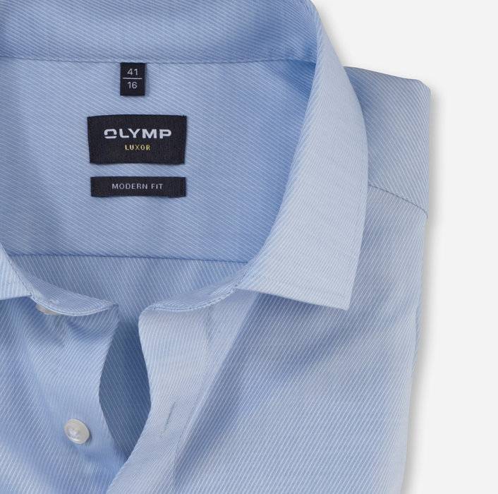 Oblymp Luxor, Businesshemd, modern fit, Global Kent, Bleu Verkauf
