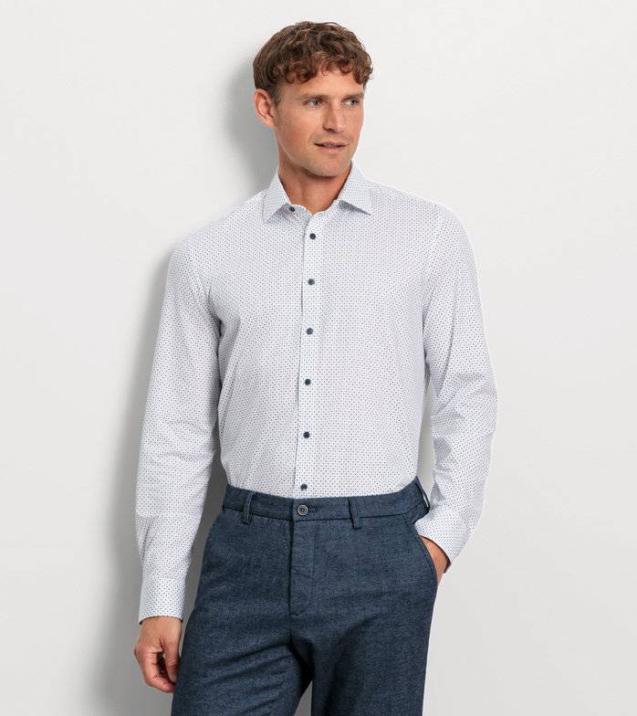 Oblymp Level Five 24/Seven, Businesshemd, body fit, New York Kent, Bleu Angebote