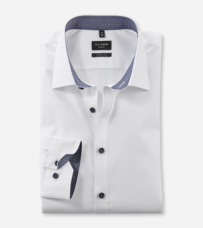 Oblymp No. Six, Businesshemd, super slim, New York Kent, Weiß im Angebot