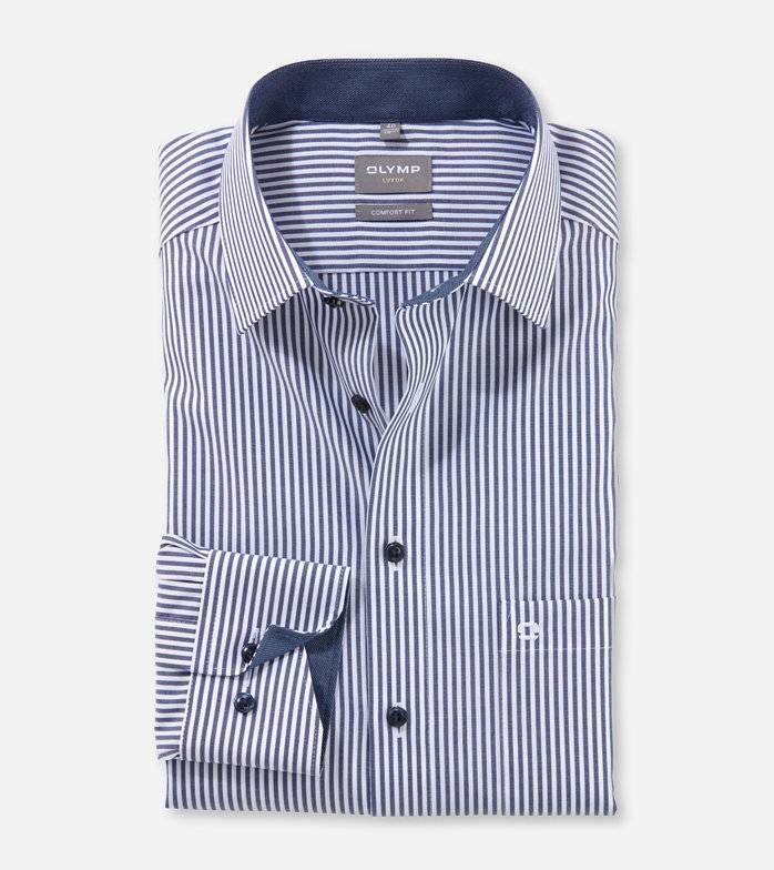 Oblymp Luxor, Businesshemd, comfort fit, New Kent, Marine Günstiger Verkauf