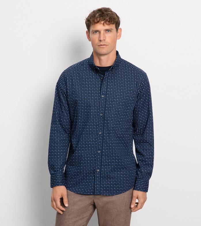 Oblymp Casual, Freizeithemd, regular fit, Button-down, Marine Online Shopping