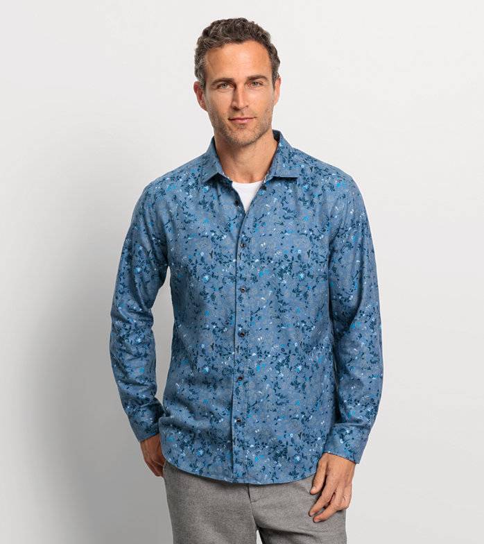 Oblymp Casual, Freizeithemd, regular fit, Kent, Marine Saisonschlussverkauf