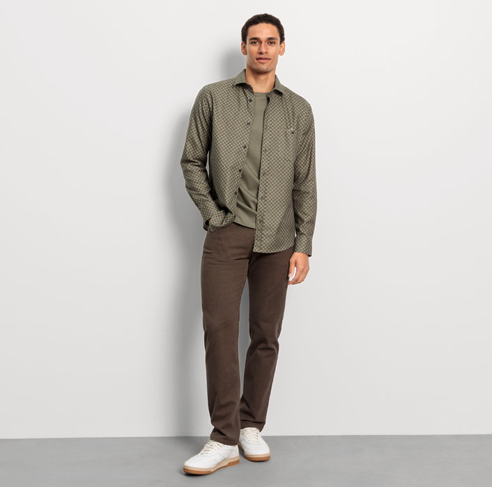 Oblymp Casual, Freizeithemd, regular fit, Kent, Oliv Osterangebot