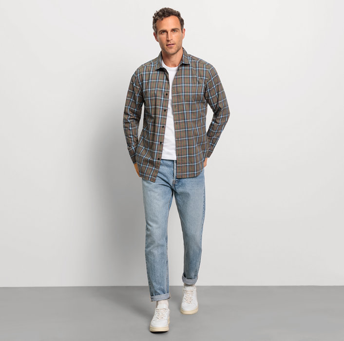 Oblymp Casual, Freizeithemd, regular fit, Kent, Oliv Muttertagsangebot