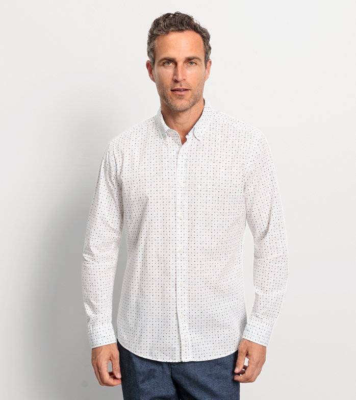 Oblymp Casual, Freizeithemd, regular fit, Button-down, Weiß Valentinstagsangebot