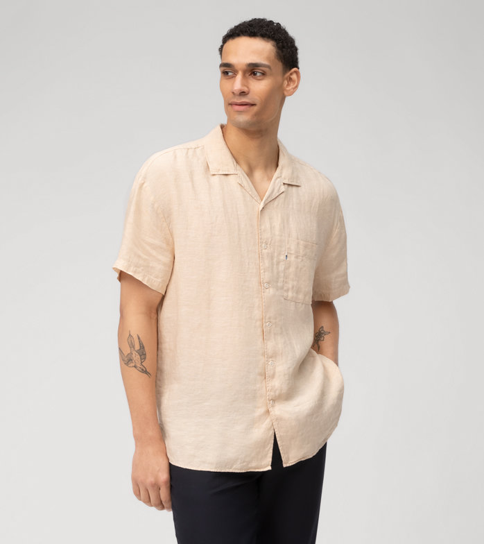 Oblymp Boris Herrmann X OLYMP, relaxed fit, Reverskragen, Beige Jubiläumsangebot